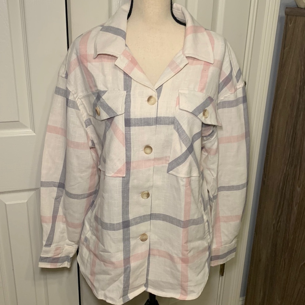 Ashley by 26 International Plaid Shirt Jacket